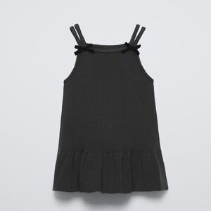 NWT Zara 2Y knit dress with velvet bow straps